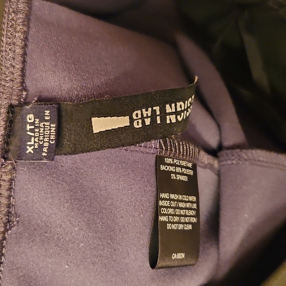 Design Lab Lord & Taylor Green Faux Leather Pants - Picture 3 of 4